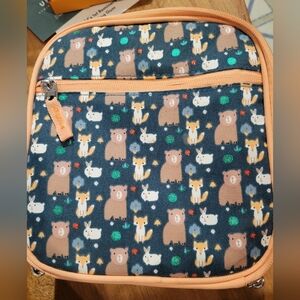 Animal Print Lunchbox with Orange Trim